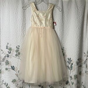 Elegant Cream Kids Formal Dress